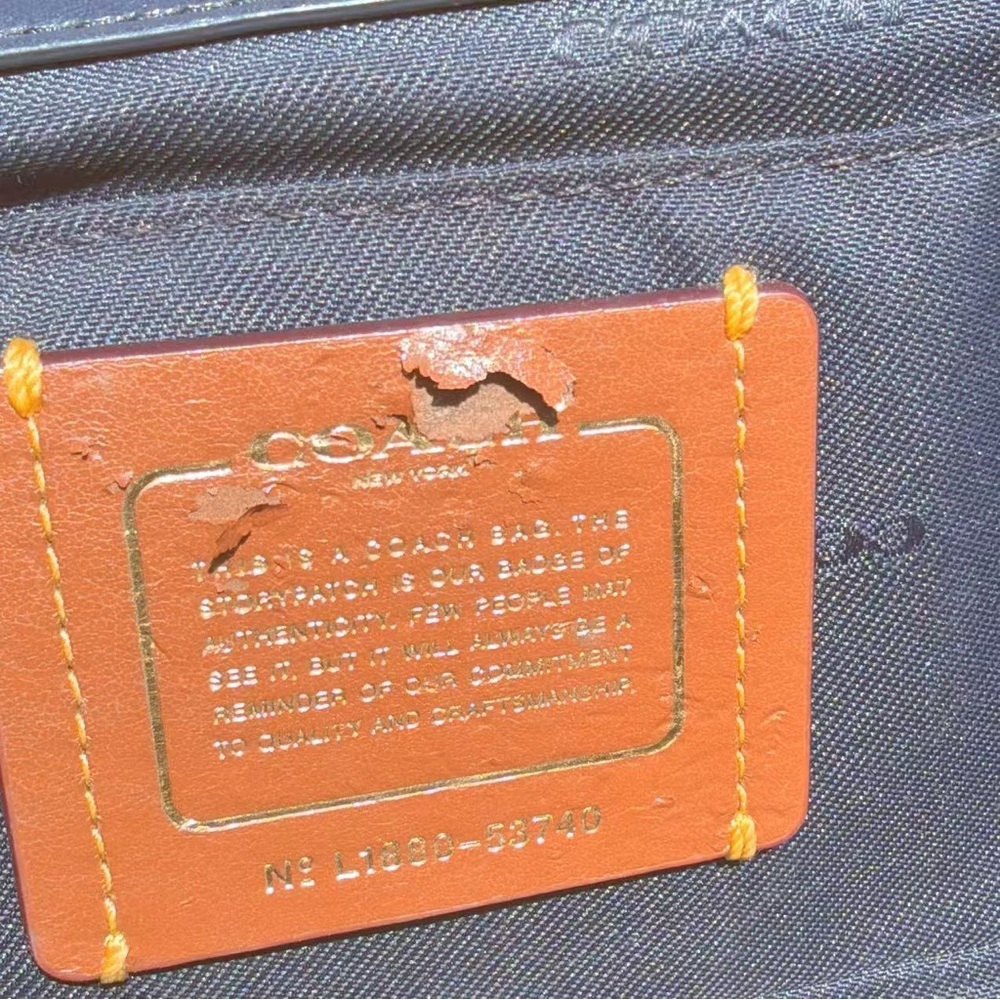 Coach Trail Bag Blue Denim with Tea Rose 53740 - Picture 12 of 12